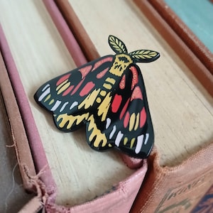 Moth Enamel Pin - Western Sheep Moth