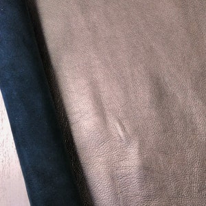 BRONZE shiny leather sheets /shimmer bronze leather pre-cut pieces. Soft beautiful pearlescent leather sheets