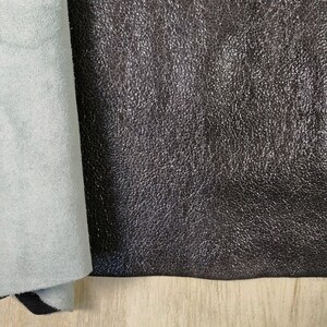 GREY shiny leather sheets /Metallic grey leather pre-cut pieces. Sparkly grey silver beautiful leather sheets