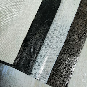 GOLD and BROWN 4 pieces SHINY leather mix pack 12x16 inch genuine leather set Leather Scraps for dye projects skin scraps leather sheets