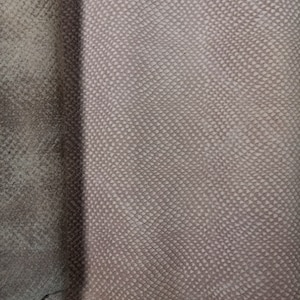 BEIGE embossed leather sheets /beige suede reptile look leather pre-cut pieces/snake pattern on cow leather/snake texture leather