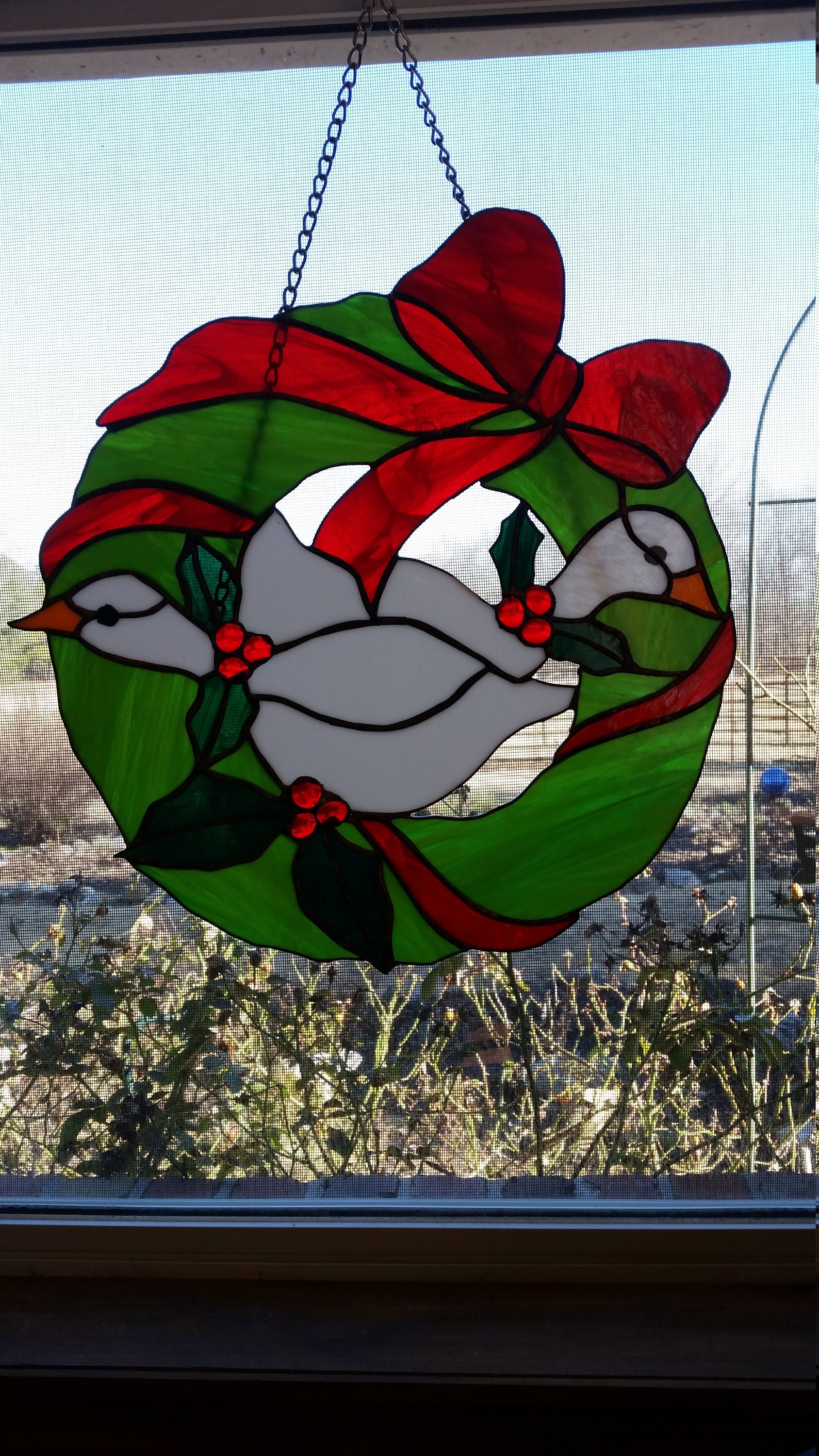 Stained Glass Wreath Etsy