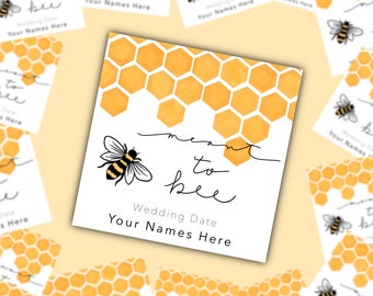 Meant to Bee Stickers,honey Favor Labels,custom Wedding Favor Stickers ...