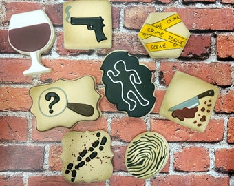 Murder Mystery Party cookies