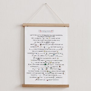 Tour the States - Lyric Poster