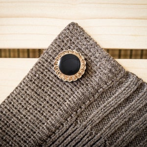 Retro Runde Metallschaft-Goldschwarz-Mantel-Jacken-Entwurfs-Nähzubehör-Art und Weise Glam Bling DIY Knöpfe für Kleidung 25MM