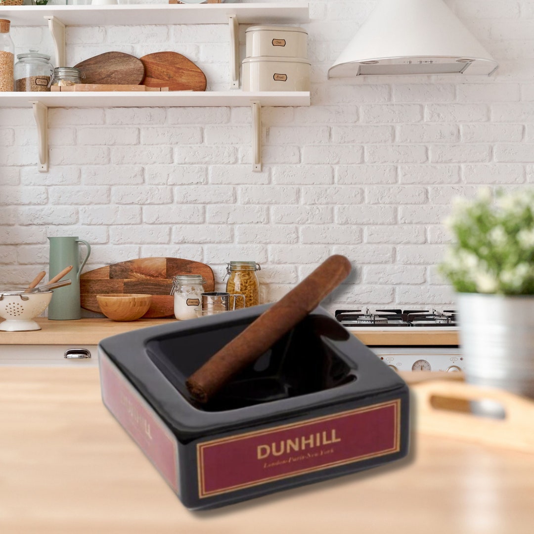 Vintage Alfred Dunhill Square English Dunhill Black & Red Cigar