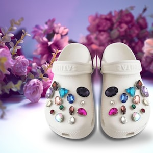 Pingentes de sapato de vidro arco-íris de luxo com strass - FRETE GRÁTIS DISPONÍVEL!