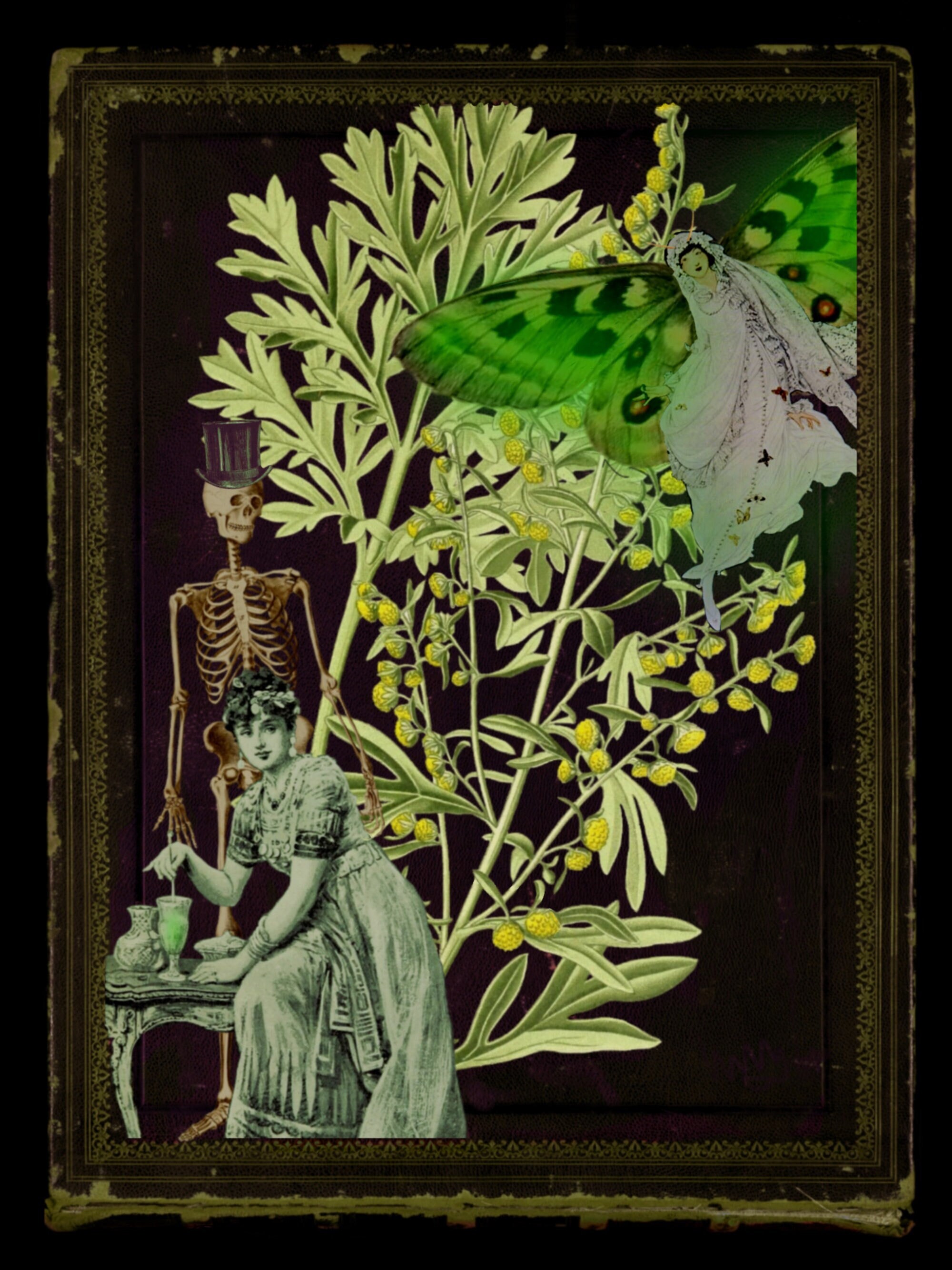 ZHMAO Plaque en métal Absinthe La Fee Verte Rétro nostalgique Art