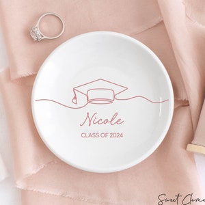 Personalized Graduation Gifts, College Graduation Gift for Her, Jewelry Dish, Masters Degree Gift, PHD Graduation Gift, Class of 2023 Party