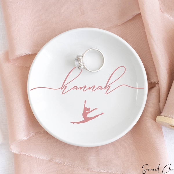 Dance Jewelry Dish Personalized Trinket Dish / Dance Teacher Gifts / Gift for Dancer / Ballet Ring Dish / Custom Dance Team Gifts for Girls