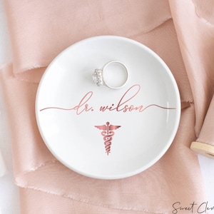 Doctor Graduation Gift / Medical School Graduation Gift for Her / Personalized Jewelry Dish / Med School Graduate Gift / Doctor Trinket Dish