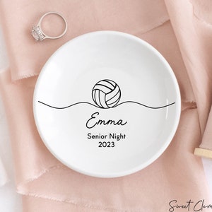 Custom Volleyball Gifts, Volleyball Senior Gifts, Volleyball Coach Gifts, Volleyball Jewelry Dish, Volleyball Team Gifts, Senior Night 2024