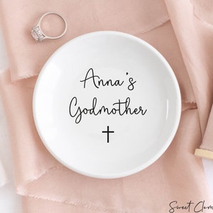 Godmother Jewelry Dish / Gifts for Godmother / Trinket Dish / Godmother Baptism Gift / Christening Gift / Godmother Gift from Goddaughter