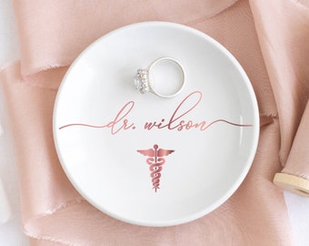 Doctor Graduation Gift / Medical School Graduation Gift for Her / Personalized Jewelry Dish / Med School Graduate Gift / Doctor Trinket Dish