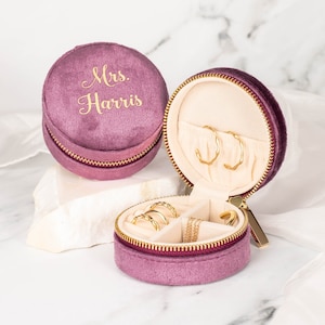 LIMITED STOCK Bride Jewelry Box bride gift box mrs jewelry box personalized bridal shower gift for bride travel velvet jewelry case