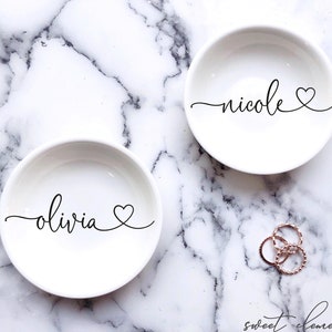 Personalized jewelry dish bridesmaid gift ring dish personalized gift for her personalized trinket dish bridesmaids wedding gifts ring dish