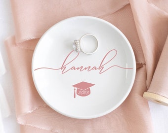 Graduation Jewelry Dish / Graduation Gift for Her / Personalized Trinket Dish / Class of 2024 Gift / Daughter Grad Gift / College Graduation