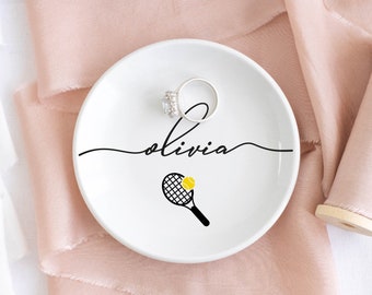 Porte-bijoux tennis/Cadeaux équipes de tennis pour filles/Cadeau d'anniversaire pour fille/Cadeaux tennis seniors/Porte-objets à bijoux/Cadeau entraîneur de tennis