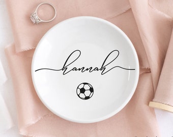 Soccer Gifts for Team, Personalized Soccer Gifts for Girls Seniors Teammates, Soccer Senior Night Gifts for Seniors 2024 Soccer Jewelry Dish