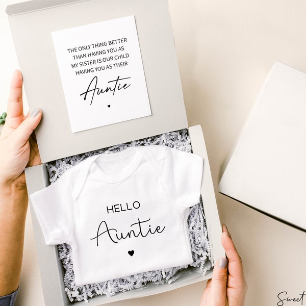Aunt Pregnancy Announcement Gift Box / Aunt to be Gift Box / Pregnancy Reveal to Aunt / Auntie Pregnancy Reveal Ideas / Aunt Proposal Box