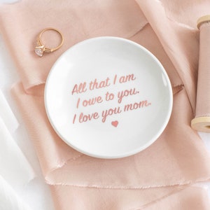 Mother of the bride gift for mother of the groom gift mother in law gift wedding gift for mom personalized ring dish for mom jewelry dish