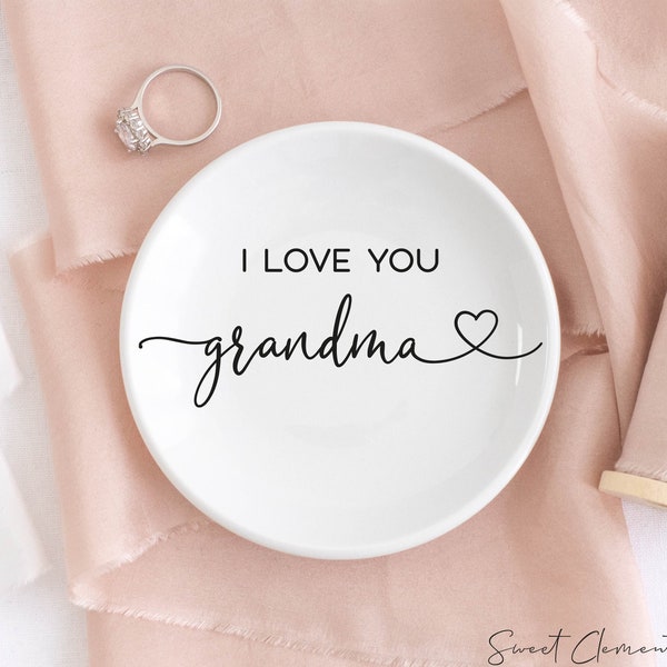 Grandma gift jewelry dish I love you grandma mothers day gift grandma personalized jewelry dish trinket dish grandmother gift for grandma