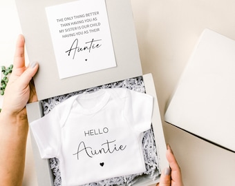 Aunt Pregnancy Announcement Gift Box / Aunt to be Gift Box / Pregnancy Reveal to Aunt / Auntie Pregnancy Reveal Ideas / Aunt Proposal Box
