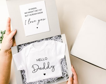 Pregnancy Reveal to Husband, Hello Daddy Pregnancy Announcement Box for Husband, Hello Daddy Announcement Gift Box, Baby Reveal Gift Box