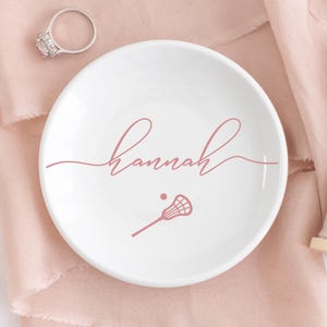 Personalized lacrosse gifts for girls seniors, Lacrosse coach gift, lacrosse jewelry dish, girls lacrosse team gift, senior lacrosse gift