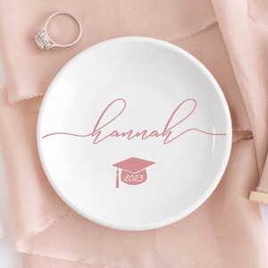 Graduation Jewelry Dish / Graduation Gift for Her / Personalized Trinket Dish / Class of 2025 Gift / Daughter Grad Gift / College Graduation
