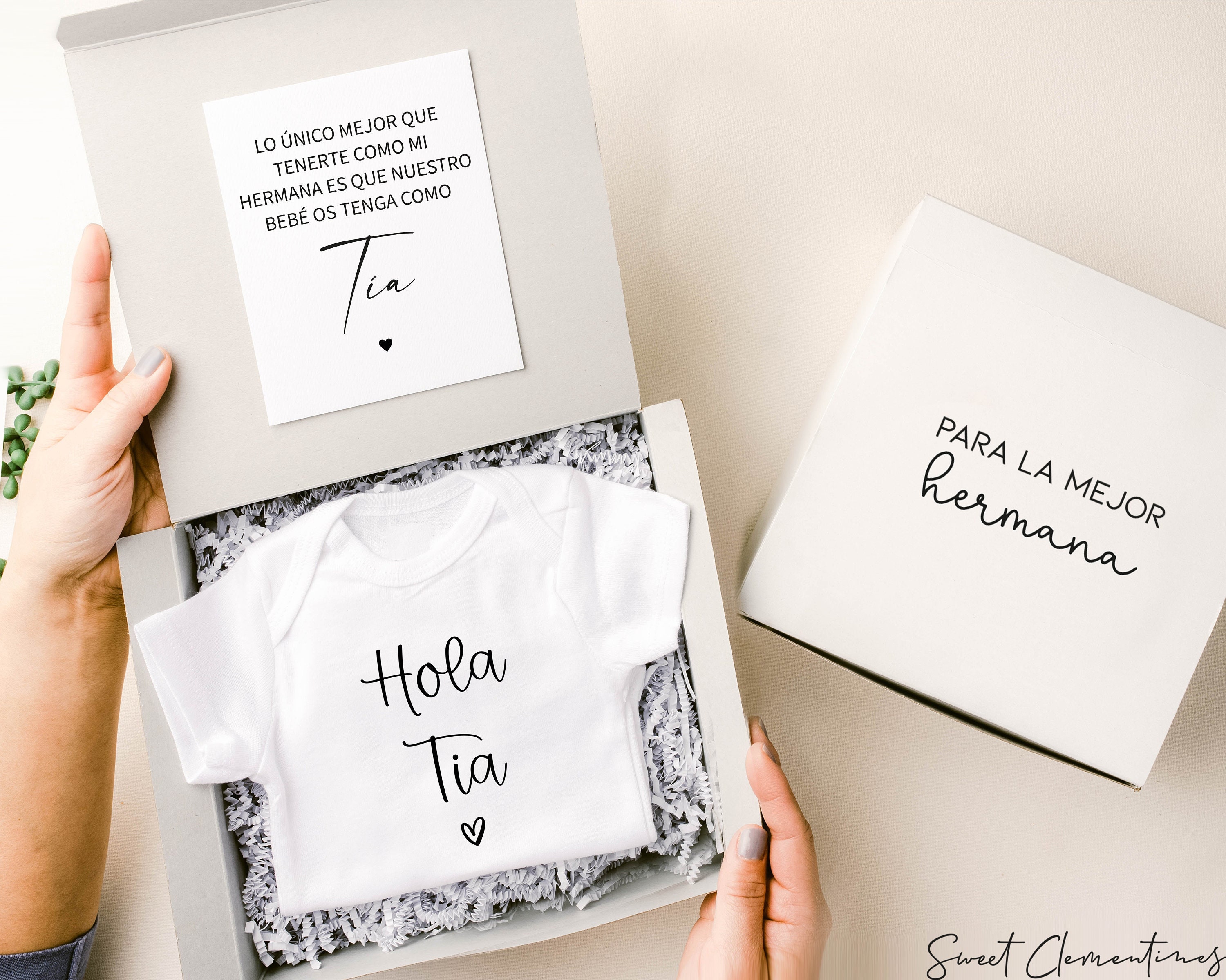 Tia Pregnancy Announcement / Hola Tia Baby Reveal / Spanish Pregnancy  Reveal / Auntie Baby Announcement Gift Box / Anuncio De Embarazo 