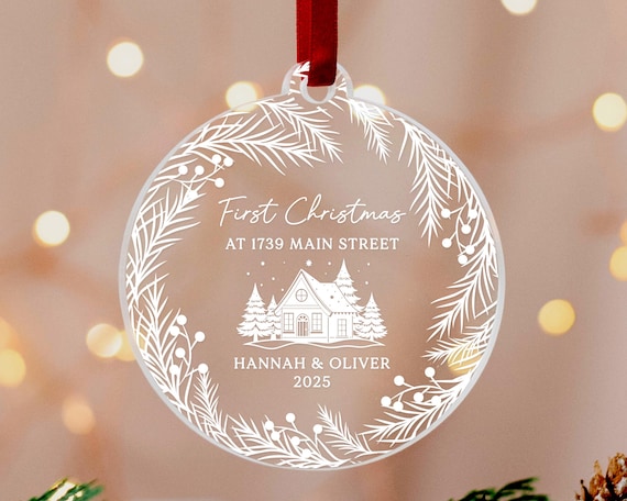 New House Christmas Ornament, Sentimental Housewarming Gifts, Unique First Home Homeowner Christmas Personalized Home Gifts Couple 2025 #D23
