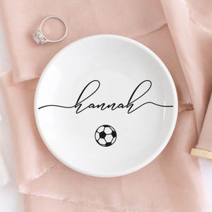 Soccer Gifts for Girls, Soccer Jewelry Dish, Soccer Senior Gifts 2026, Soccer Team Gift, Birthday Gifts for Daughter, Girls Soccer Gifts Black