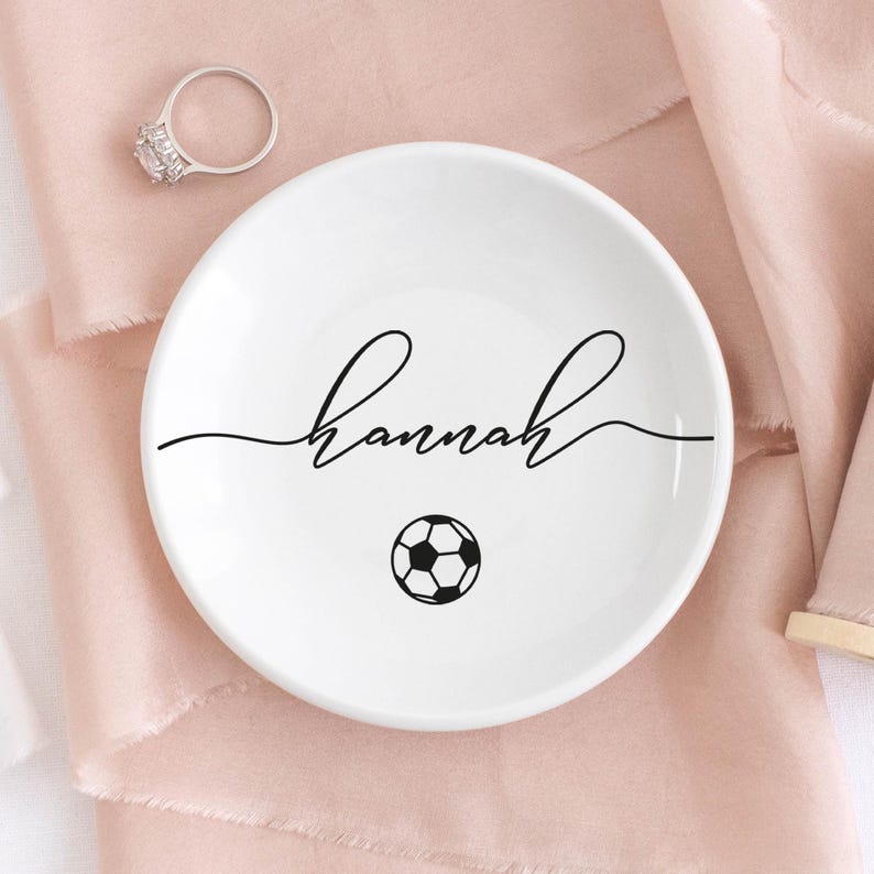 Soccer Gifts for Girls, Soccer Jewelry Dish, Soccer Senior Gifts 2026, Soccer Team Gift, Birthday Gifts for Daughter, Girls Soccer Gifts Black