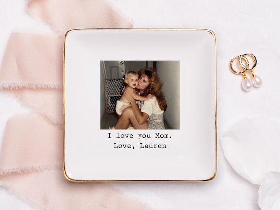 Custom Photo Trinket Tray, Photo Gifts for Mothers Day Gift, Mom Ring Dish, Jewelry Storage, Gifts for Mom Photo Gift, Photo Trinket Dish