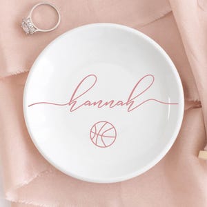 Basketball Jewelry Dish, Senior Night Basketball Gifts for Girls, Basketball Coach Gift, Basketball Player Gift, Birthday Gifts for Daughter