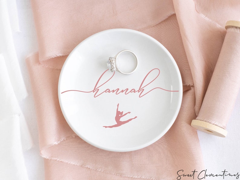 Dance Gifts for Girls / Dance Jewelry Dish / Ballet Gifts / Dance Teacher Gifts / Gift for Dancer / Trinket Dish / Custom Dance Team Gift Rose Gold