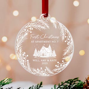 Enfeite de Natal para Casa Nova, Presentes Sentimentais para Inauguração de Casa, Presentes de Natal Personalizados e Exclusivos para Casa Própria, Casal que Compra sua Primeira Casa, 2026 #D23 imagem 5