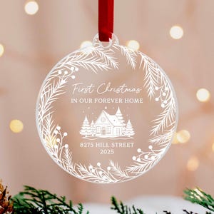Enfeite de Natal para Casa Nova, Presentes Sentimentais para Inauguração de Casa, Presentes de Natal Personalizados e Exclusivos para Casa Própria, Casal que Compra sua Primeira Casa, 2026 #D23 imagem 7