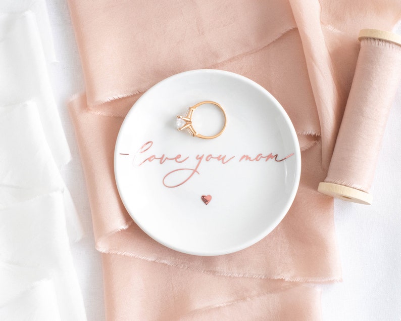Mom jewelry dish ring dish for mom Mothers day gift mom jewelry dish personalized ring holder birthday gift for her personalized gifts mom image 2
