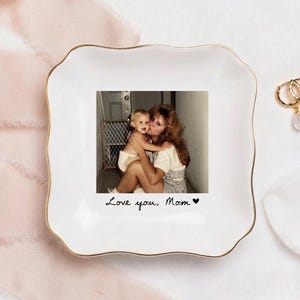 Custom Photo Trinket Tray, Photo Gifts for Mothers Day Gift, Mom Ring Dish, Jewelry Storage, Gifts for Mom Photo Gift, Photo Trinket Dish