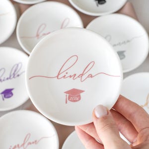 Graduation Jewelry Dish / Graduation Gift for Her / Personalized Trinket Dish / Class of 2026 Gift / Daughter Grad Gift / College Graduation image 9