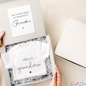 Only the Best Moms Get Promoted To Grandma / Pregnancy Announcement for Grandma / Hello Grandma Announcement / Grandma Pregnancy Gift Box
