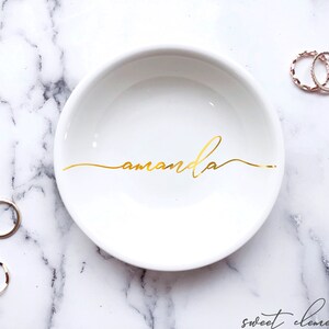 Personalized Jewelry Dish Small Bridesmaid Gifts Personalized Trinket ...