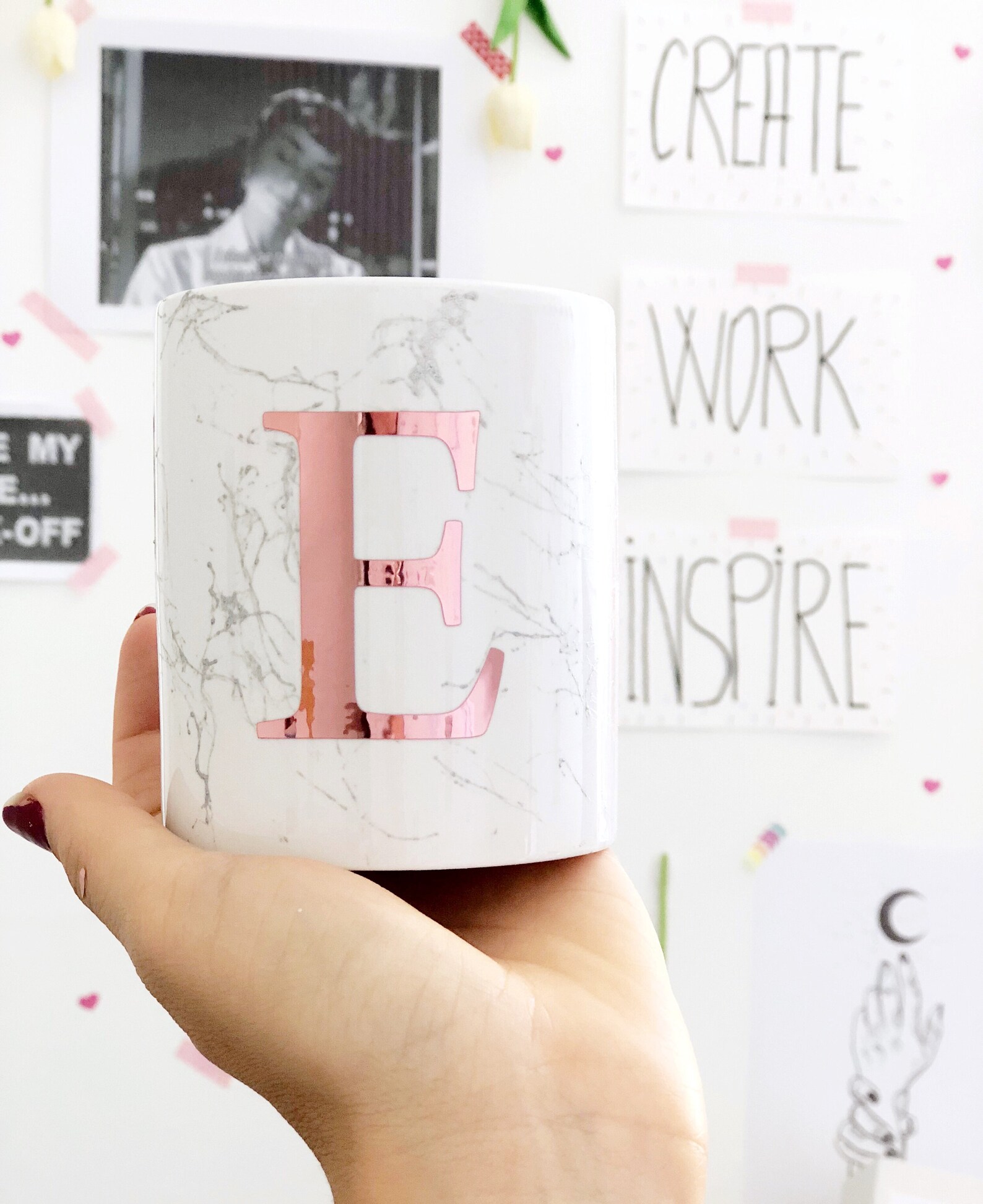 Rose Gold Pen Pot Rose Gold Monogram Gifts Personalized Etsy