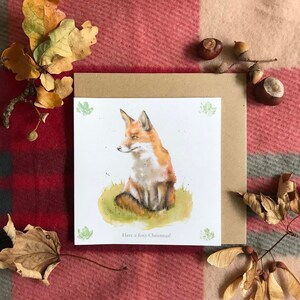 Carte de Noël fox