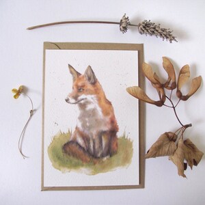 Fox Notecard (Fresco Gesso)