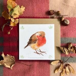 Carte de Noël Robin