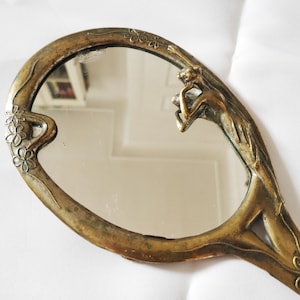 ART NOUVEAU | Antique 1920s gold mirror